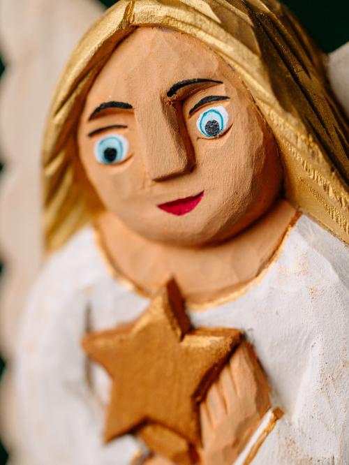 zbliżenie na twarz anioła