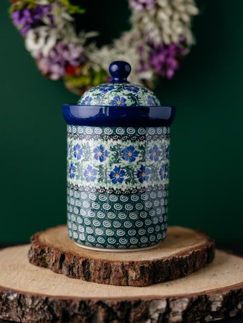 Pojemnik z przykrywką Chabry  na drewnie