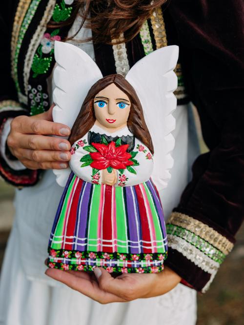 anioł w stroju łowickim