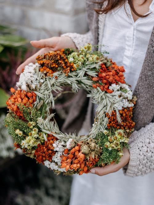 suszony wianek duży okrągły