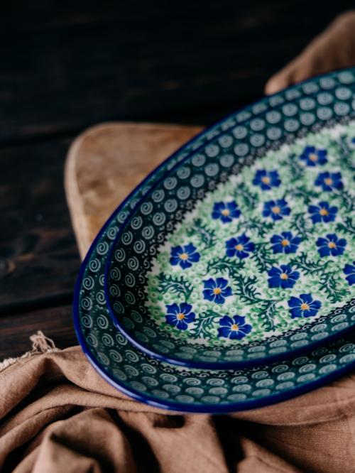 półmisek średni chabry bolesławiec