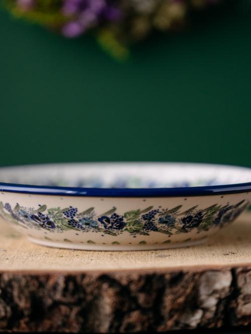 Talerz głęboki Wianek na zielonym tle