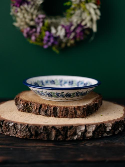 Talerz głęboki Wianek na drewnie