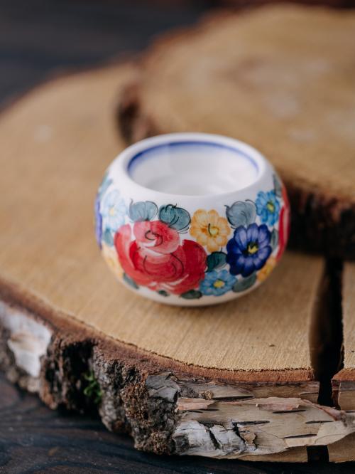 podstawka pod świeczkę z fajansu włocławek