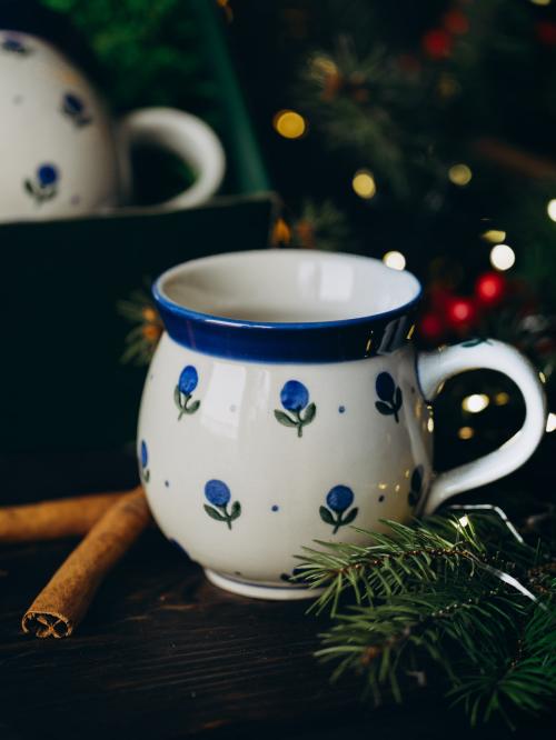 zbliżenie na kubek czeski jagódki