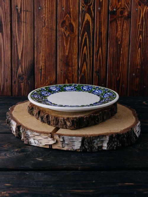 talerz duży kobaltowo-zielony