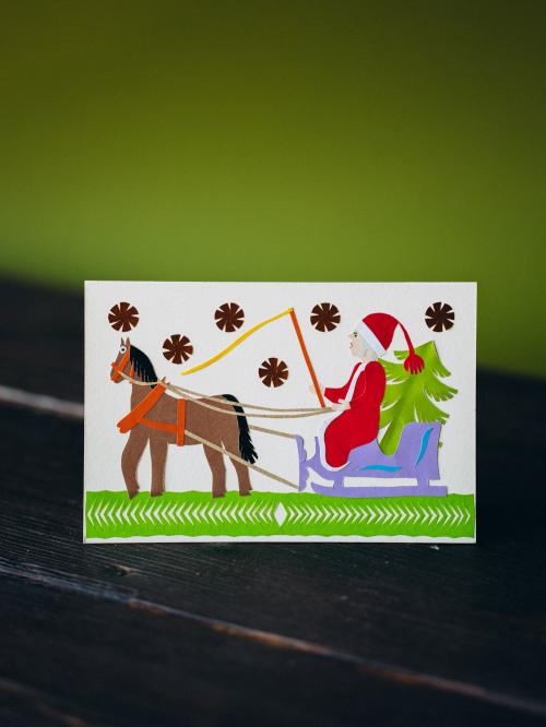 kartka wycinanka świąteczna