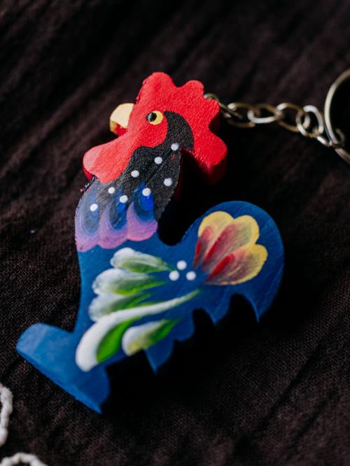 drewniany brelok