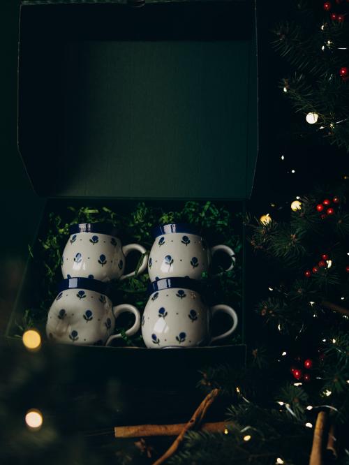 kubki czeskie jagódki w zielonym pudełku prezentowym