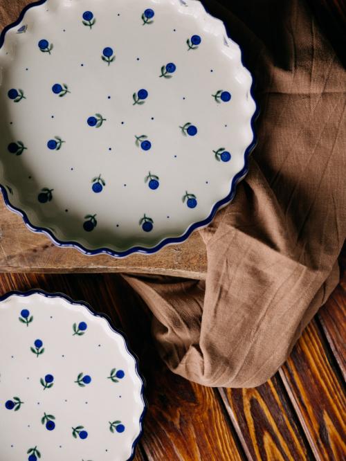 dwie formy do pieczenia tarty jagódki