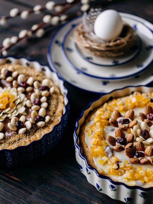 talerz w aranżacji wielkanocnej