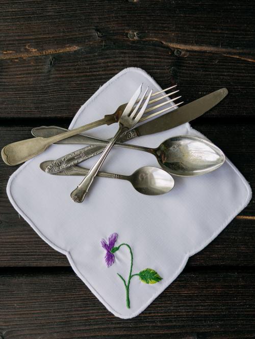 serweta z sztućcami