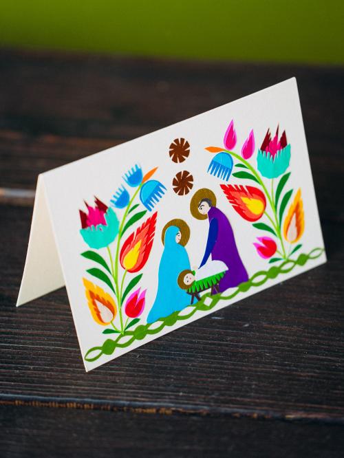 kartka wycinanka świąteczna bokiem