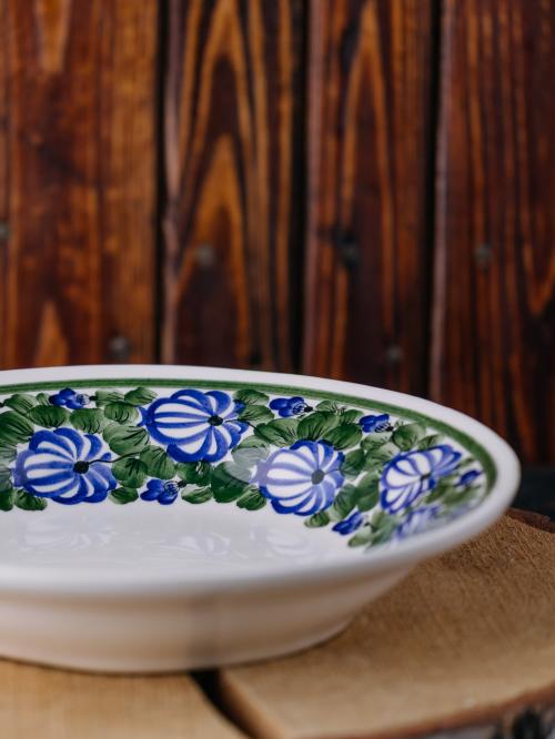 talerz głęboki kobaltowo-zielony