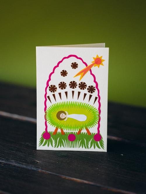 kartka wycinanka świąteczna