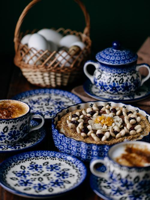 talerz w aranżacji wielkanocnej