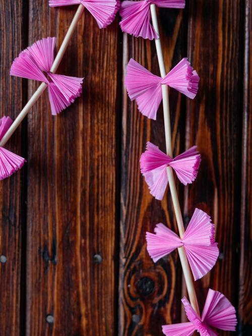 łańcuch choinkowy różowy