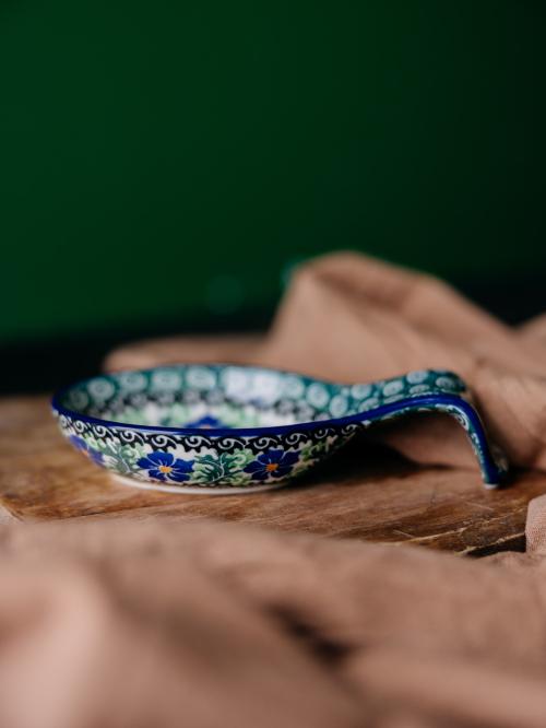 podstawka pod łyżkę chabry bokiem