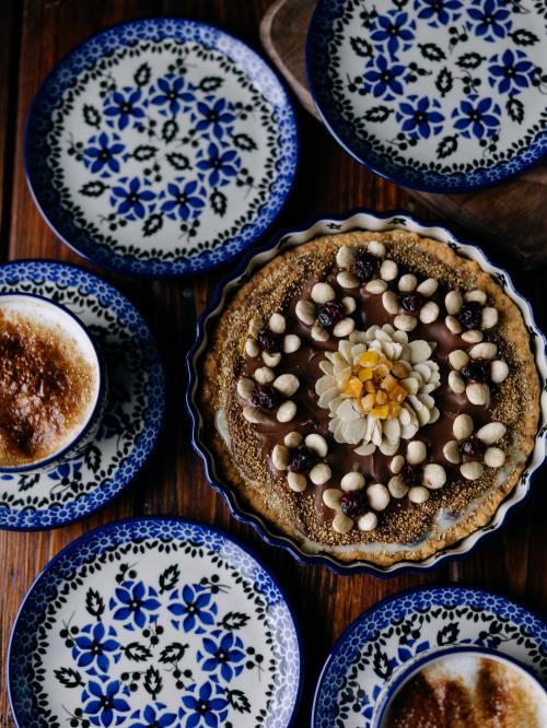 talerz pod bulion polne kwiaty