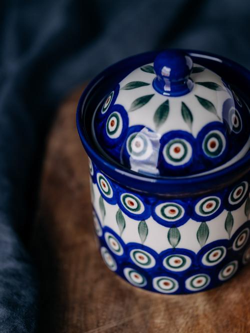 pawie oczko z listkiem