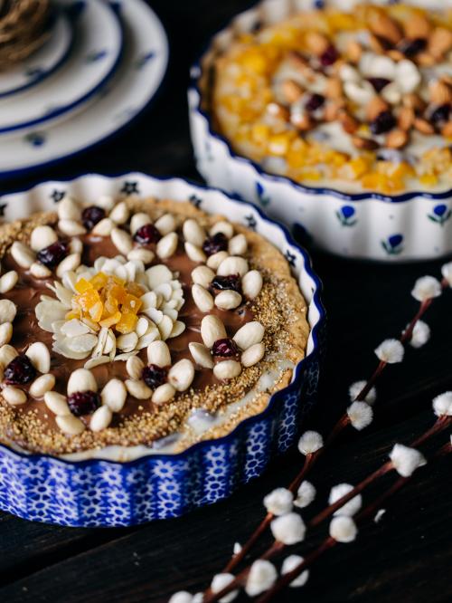 forma do tarty w aranżacji wielkanocnej