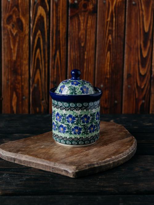 Pojemnik z przykrywką Chabry  na drewnie