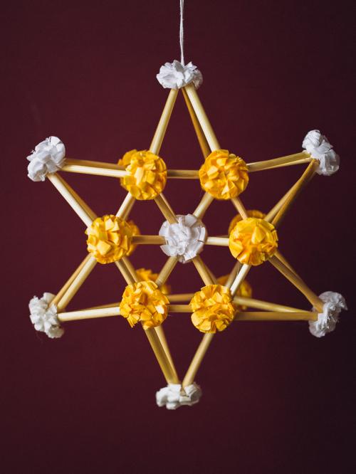 mini pająk biało-żółty