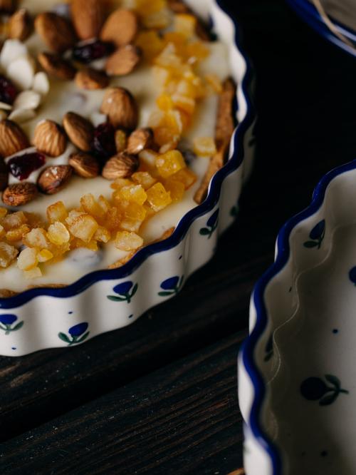 ciasto w formie na tartę jagódki