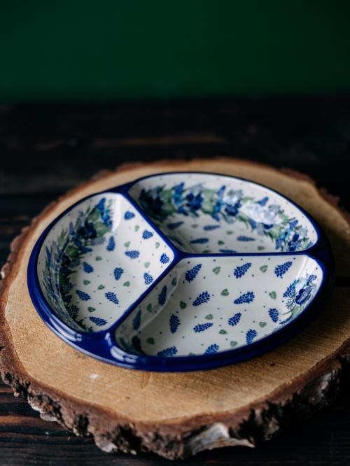 talerz dzielony wianek okrągły