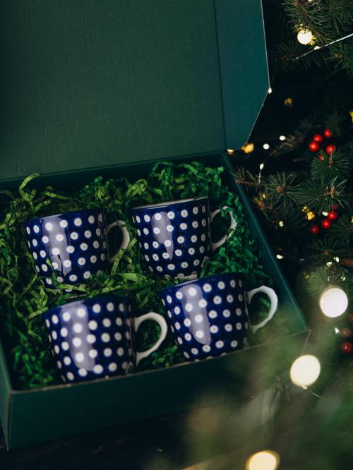 komplet kubków filiżankowych groszki