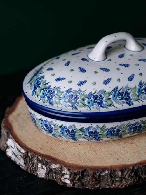 Naczynie do zapiekania z pokrywką Wianek  zdjęcie z góry