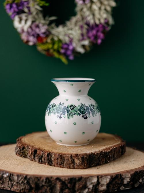 wazon okrągły wianek zielony