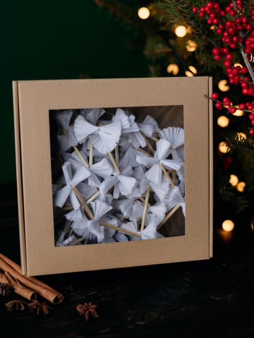 łańcuch choinkowy biały w opakowaniu