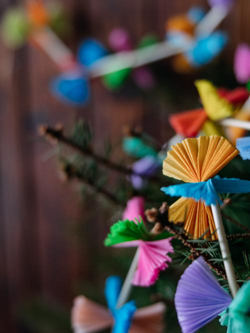 zbliżenie na łańcuch pastelowy