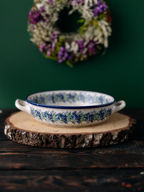 Naczynie do zapiekania Wianek na zielonym tle