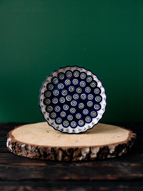 Forma do pieczenia tarty Pawie Oczko z Listkiem na zielonym tle