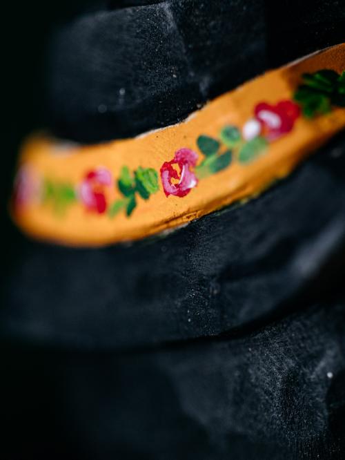 zbliżenie na kapelusz czarny