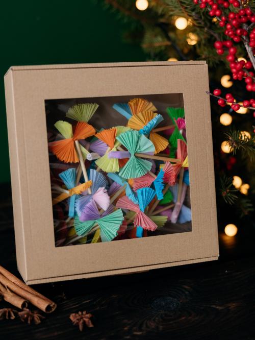 łańcuch choinkowy pastelowy w opakowaniu