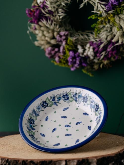 Talerz głęboki Wianek na tle suszonego wianka