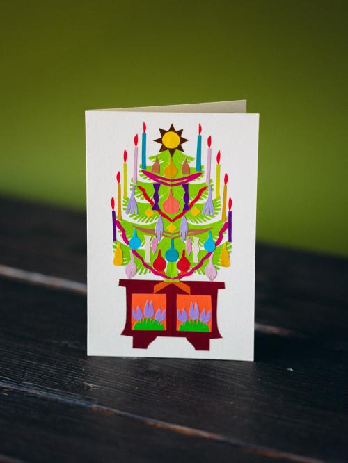 kartka wycinanka świąteczna