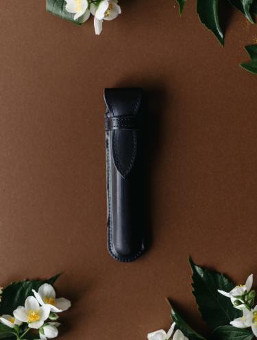 Etui skórzane na długopis mini - czarne