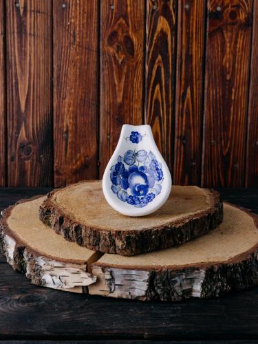 Podstawka pod łyżkę z kobaltowym wzorem - Fajans Włocławek