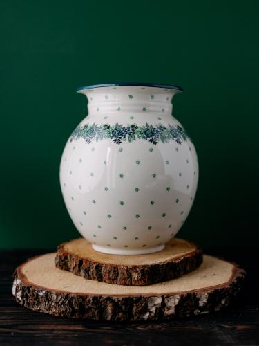 Wazon wielki Zielony Wianek - Ceramika Bolesławiec