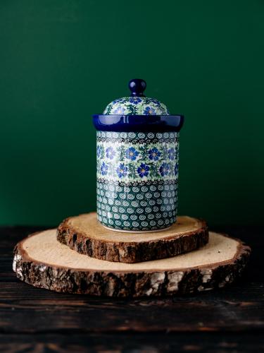 Pojemnik z przykrywką Chabry 23 cm - Ceramika Bolesławiec