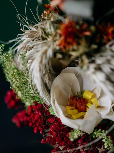 Palma wielkanocna duża - białe kwiaty