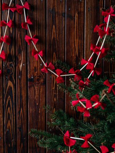 Łańcuch choinkowy - czerwony