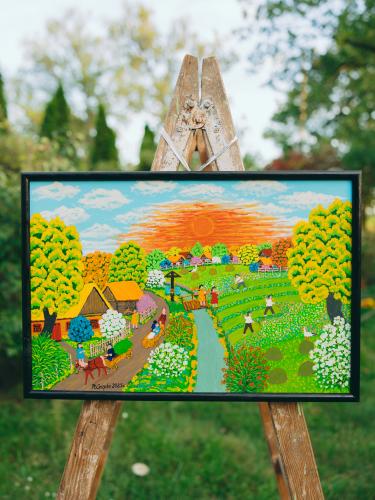 Obraz olejny - sianokosy