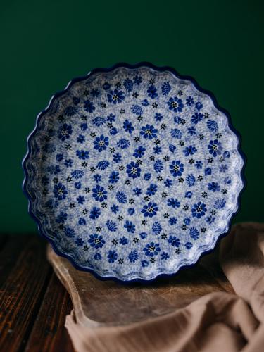 Forma do pieczenia tarty Łąka 23 cm - Ceramika Bolesławiec