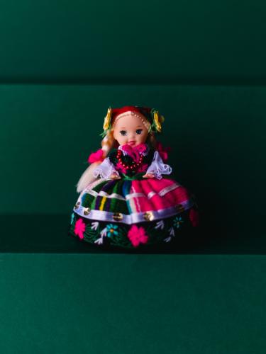 Lalka łowiczanka - mini 15 cm