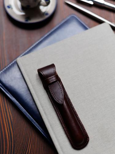Etui skórzane na długopis mini - brązowe